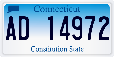 CT license plate AD14972