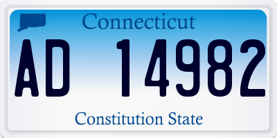 CT license plate AD14982