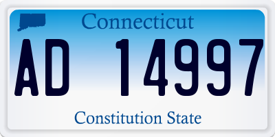 CT license plate AD14997