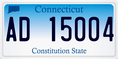 CT license plate AD15004
