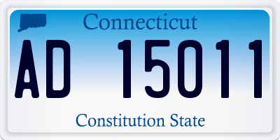 CT license plate AD15011