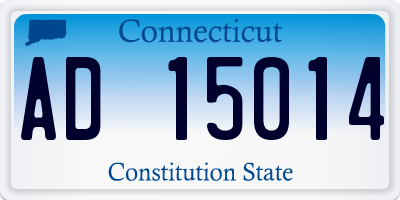 CT license plate AD15014