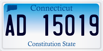 CT license plate AD15019