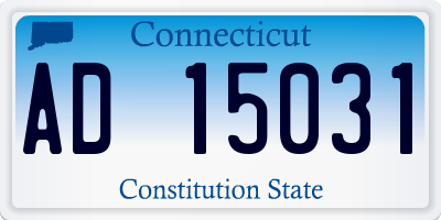 CT license plate AD15031