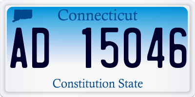 CT license plate AD15046