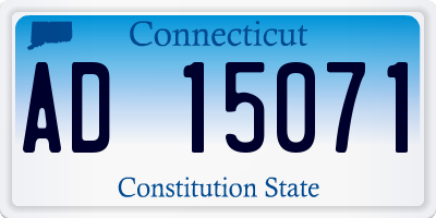 CT license plate AD15071