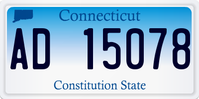 CT license plate AD15078