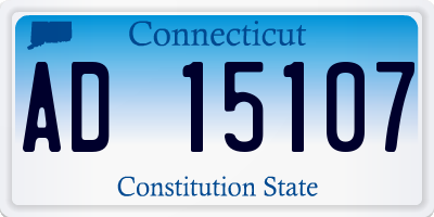 CT license plate AD15107