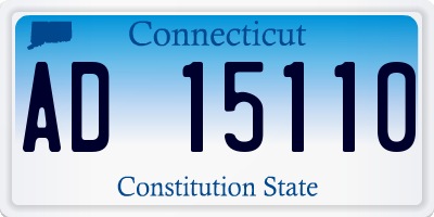 CT license plate AD15110