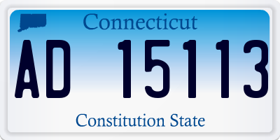 CT license plate AD15113