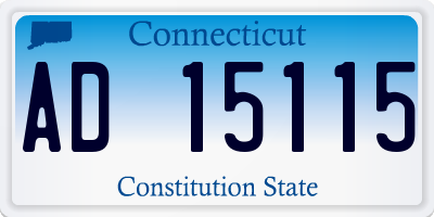 CT license plate AD15115