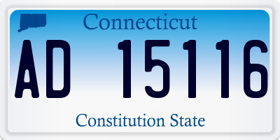 CT license plate AD15116