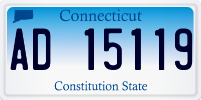 CT license plate AD15119