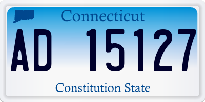 CT license plate AD15127