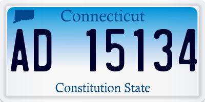 CT license plate AD15134