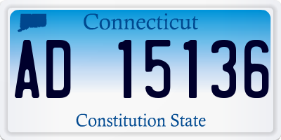 CT license plate AD15136