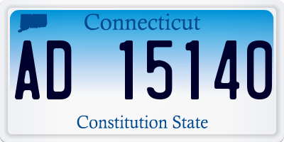 CT license plate AD15140
