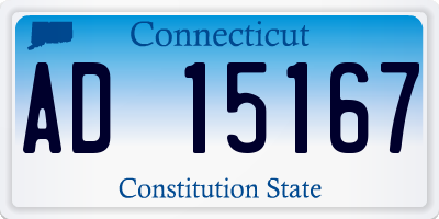 CT license plate AD15167