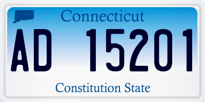 CT license plate AD15201