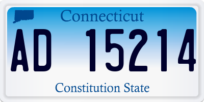 CT license plate AD15214