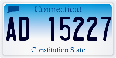 CT license plate AD15227