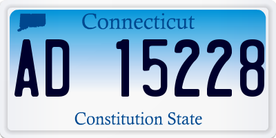 CT license plate AD15228