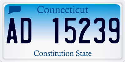 CT license plate AD15239