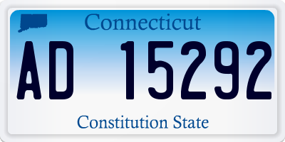 CT license plate AD15292