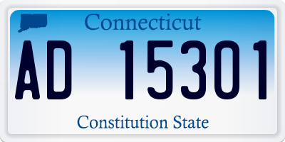 CT license plate AD15301