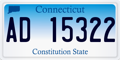 CT license plate AD15322
