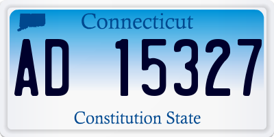 CT license plate AD15327