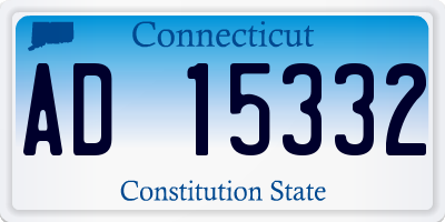 CT license plate AD15332