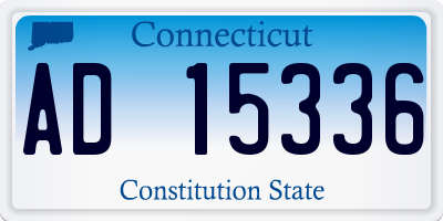CT license plate AD15336