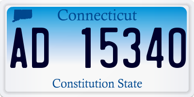 CT license plate AD15340
