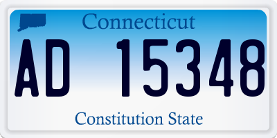 CT license plate AD15348
