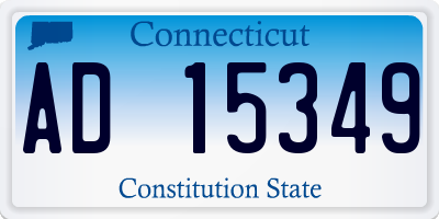 CT license plate AD15349