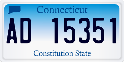 CT license plate AD15351