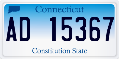 CT license plate AD15367