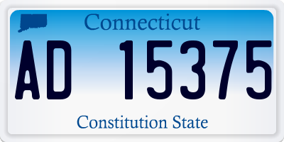 CT license plate AD15375