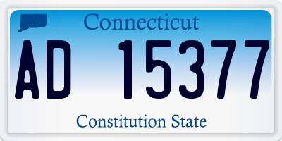 CT license plate AD15377