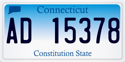 CT license plate AD15378