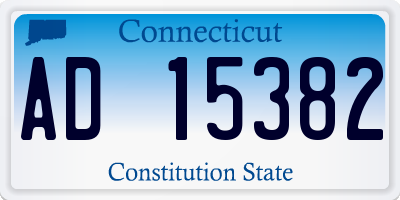 CT license plate AD15382