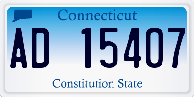 CT license plate AD15407