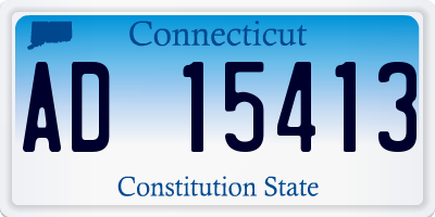 CT license plate AD15413