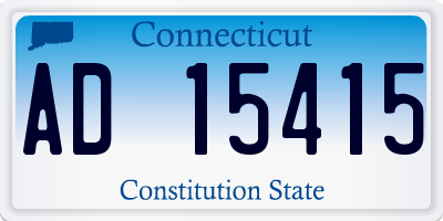 CT license plate AD15415