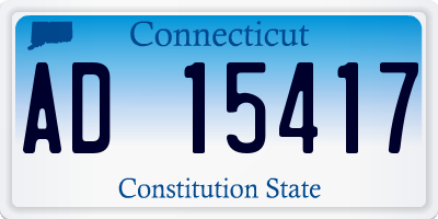 CT license plate AD15417