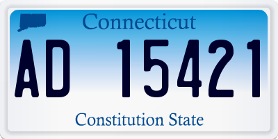CT license plate AD15421