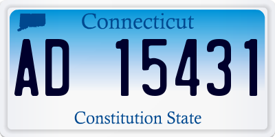 CT license plate AD15431