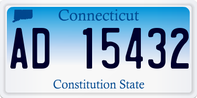 CT license plate AD15432