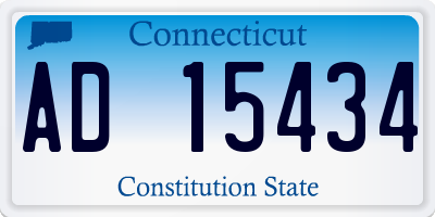 CT license plate AD15434